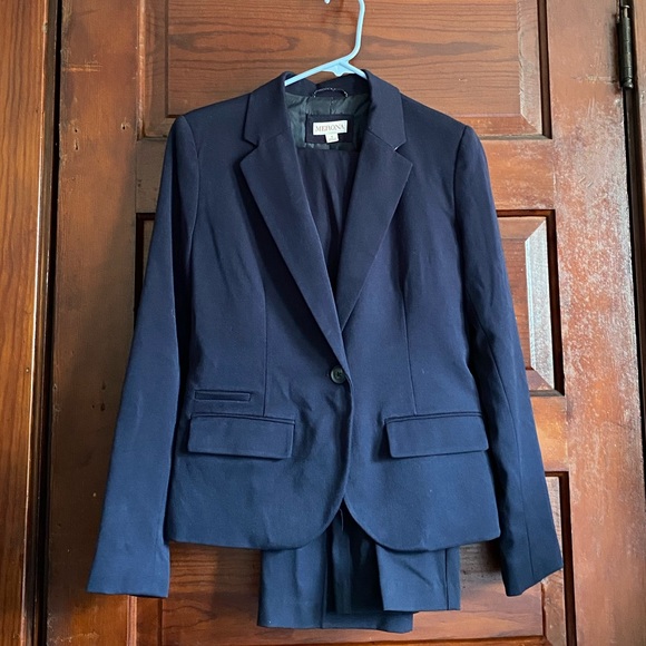 EUC Navy Blue Merona Blazer and Dress Pants; Dress Suit - Picture 4 of 7